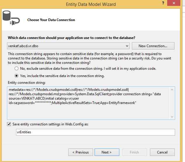 Choose data connection
